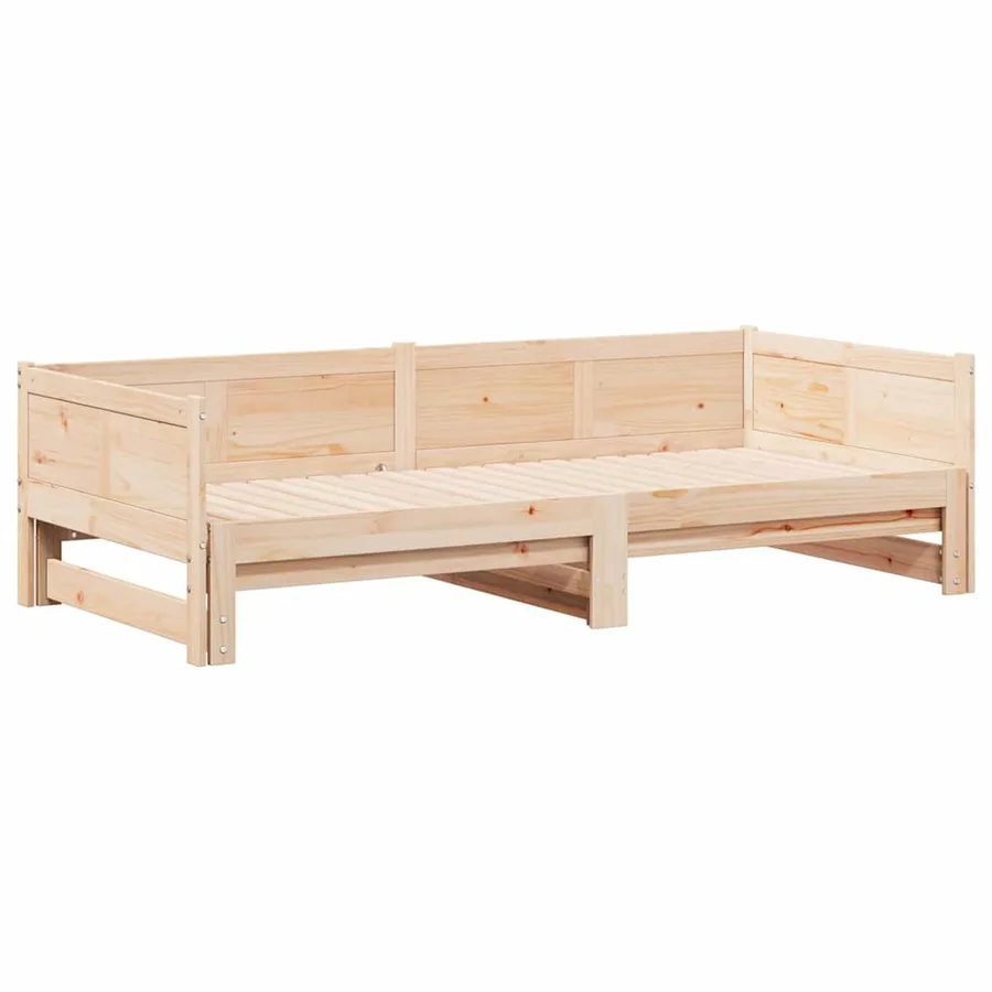 Lit Pull-out de Jour Marron 203,5 x 184 x 56,5 cm - 4