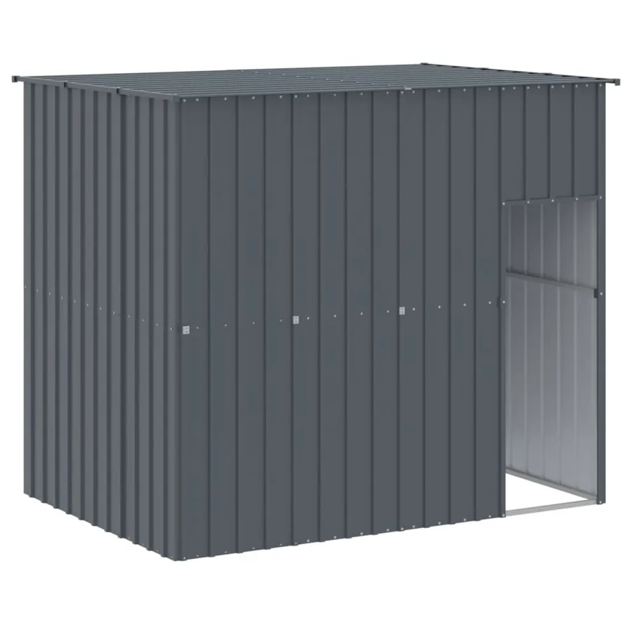 Niche pour chien avec cour anthracite 214x457x181 cm - 6