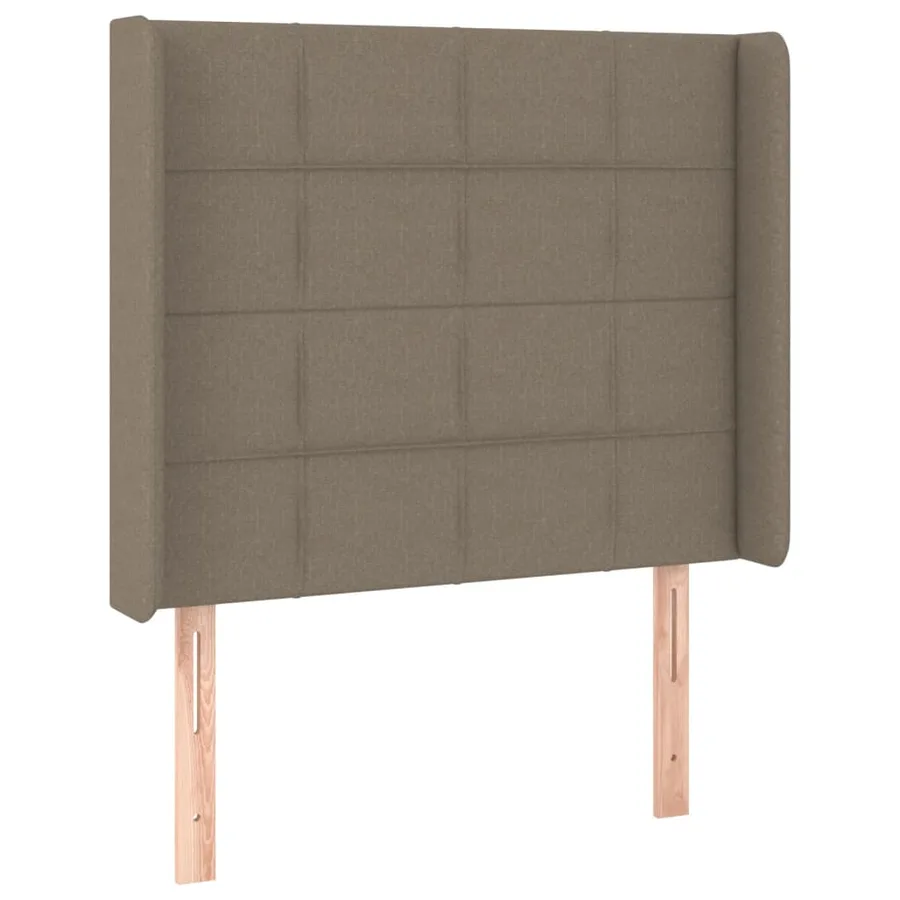 Sommier à lattes de lit matelas et LED Taupe 80x200cm Tissu - 7