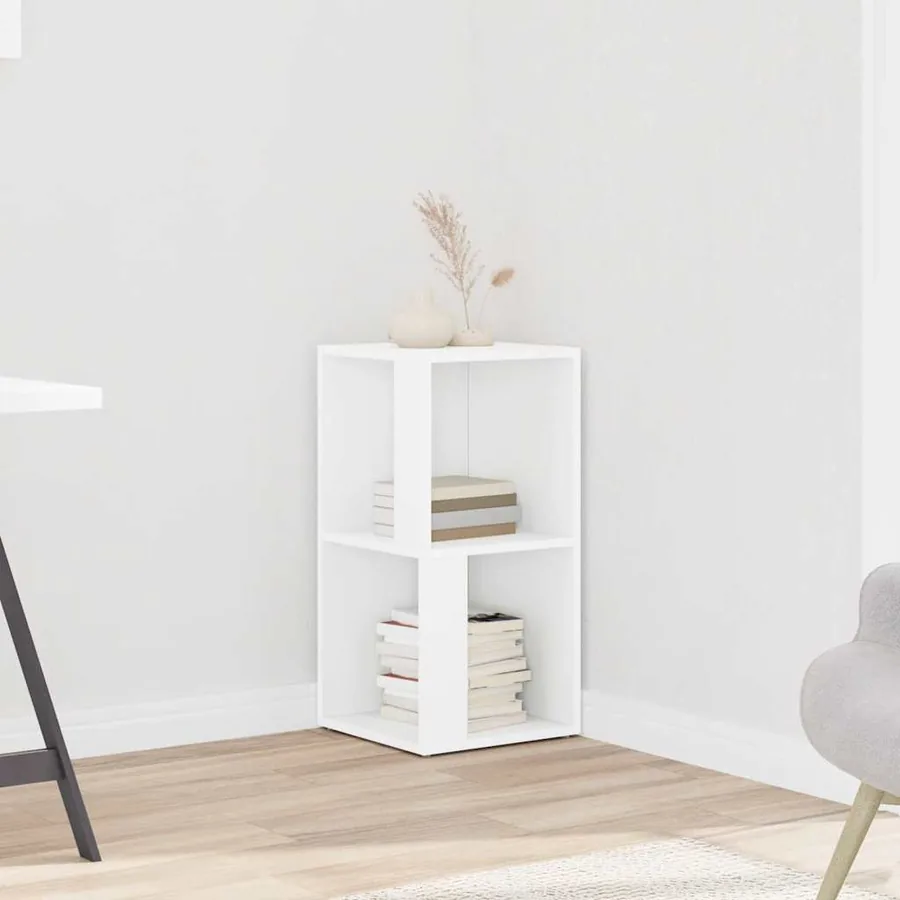 Armoire d'angle Blanc 33x33x67 cm Bois d'ingénierie