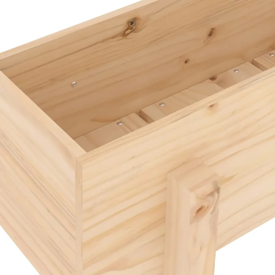 Lit surélevé de jardin 101x30x38 cm bois de pin massif - 7