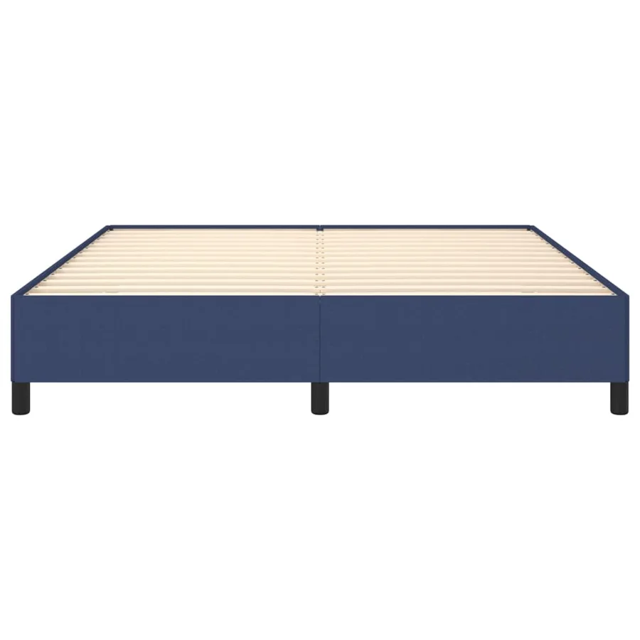 Cadre de lit sans matelas bleu 180x200 cm tissu - 5
