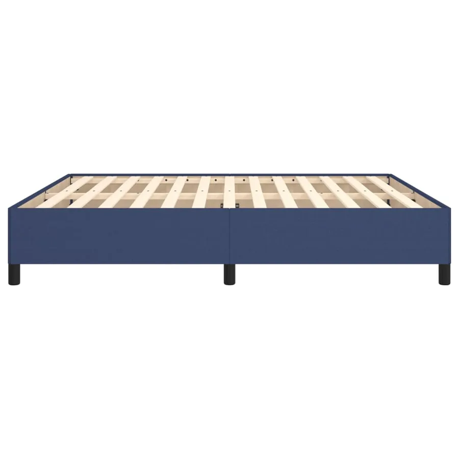 Cadre de lit sans matelas bleu 180x200 cm tissu - 6