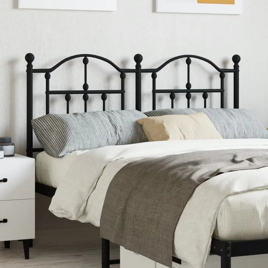 Tête de lit de remplacement métal noir 120 cm