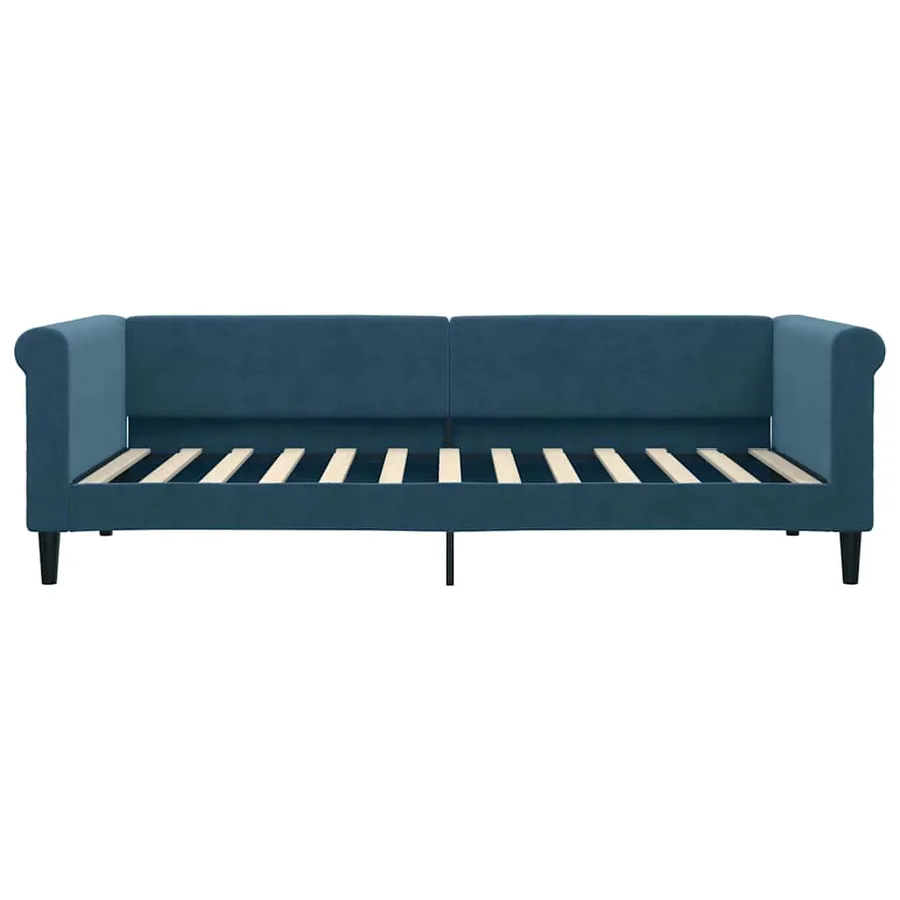 Lit de repos sans matelas bleu 90x200 cm velours - 3