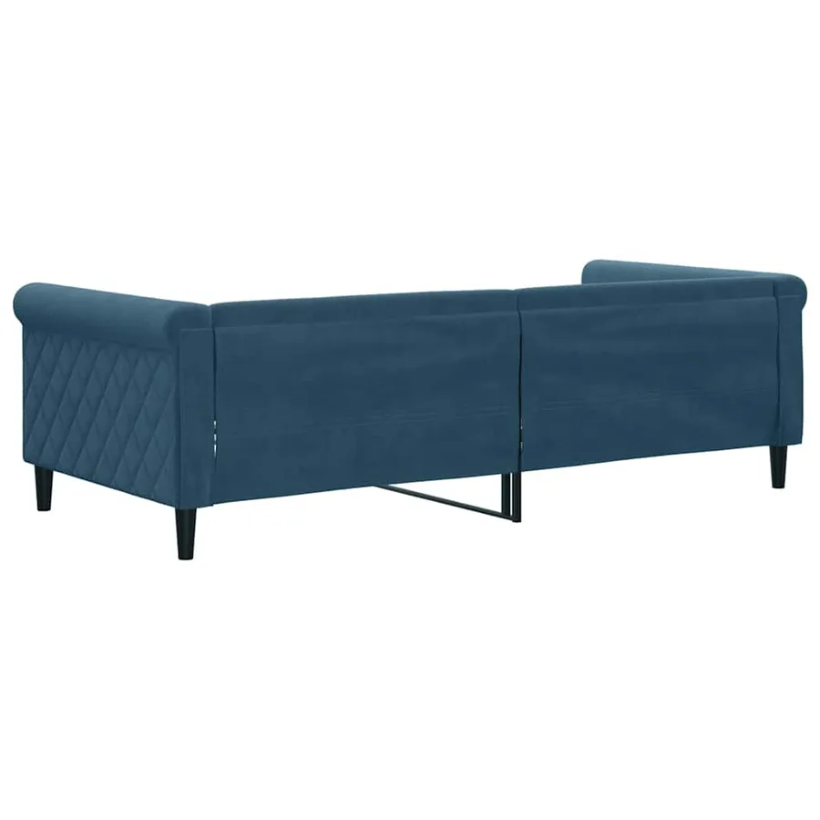 Lit de repos sans matelas bleu 90x200 cm velours - 5