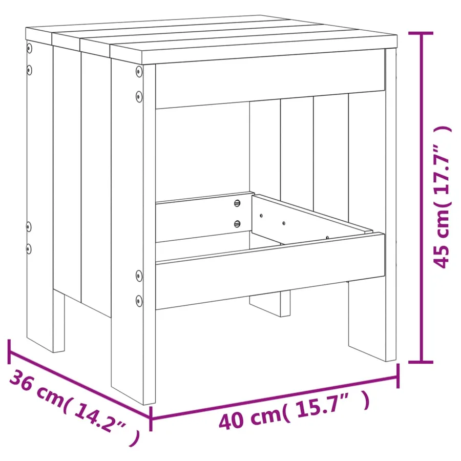 Ensemble de bistrot de jardin 3 pcs bois massif Douglas - 9