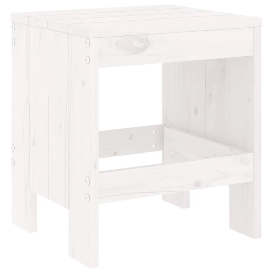 Ensemble à manger de jardin 13 pcs blanc bois de pin massif - 4