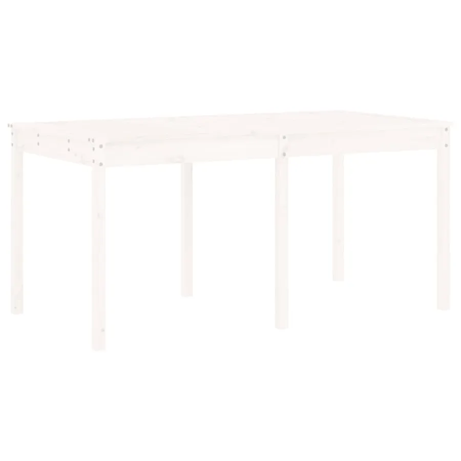 Ensemble à manger de jardin 13 pcs blanc bois de pin massif - 6