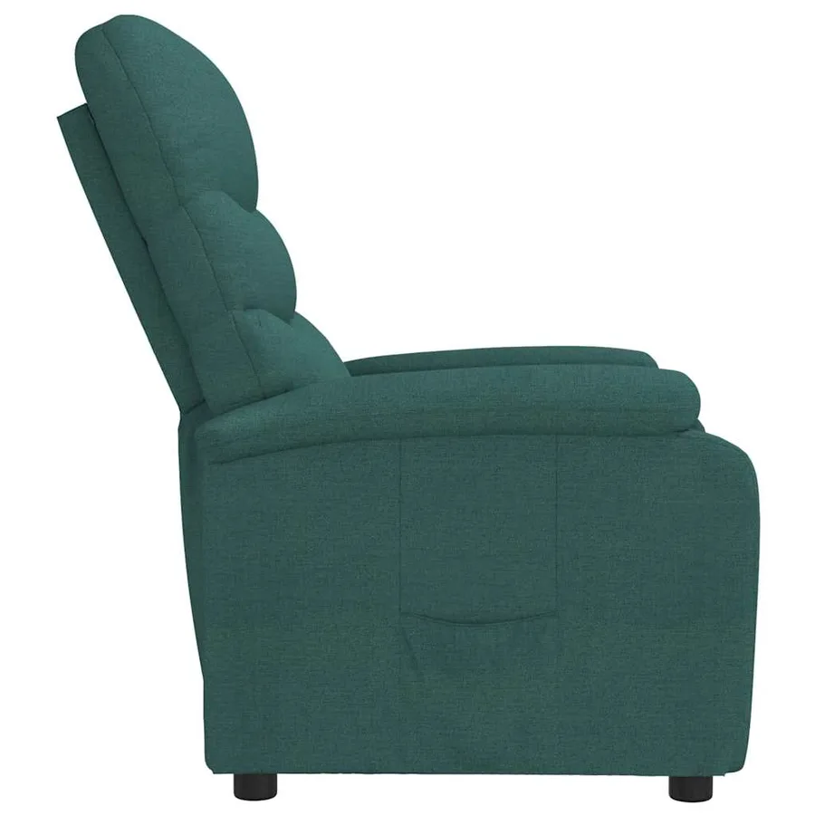 Fauteuil inclinable Vert foncé Tissu - 4