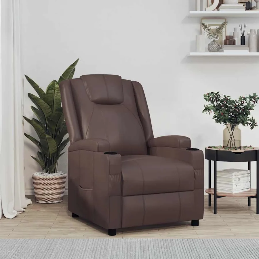 Fauteuil inclinable Marron Similicuir