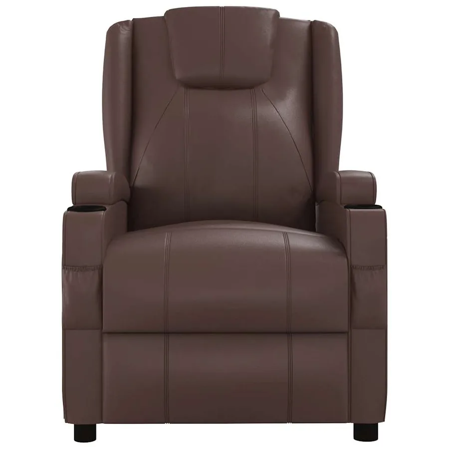 Fauteuil inclinable Marron Similicuir - 3