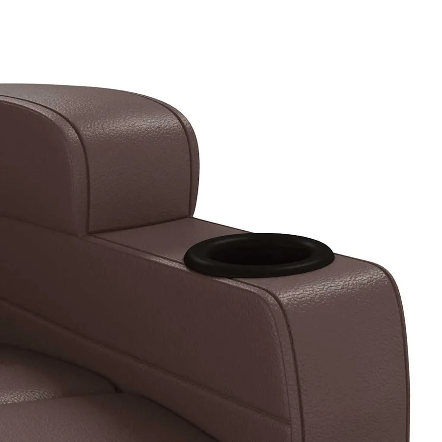 Fauteuil inclinable Marron Similicuir - 7