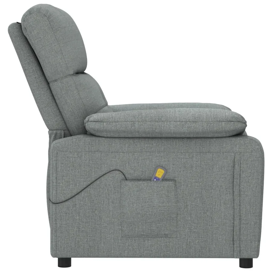 Fauteuil de massage Gris foncé Tissu - 4