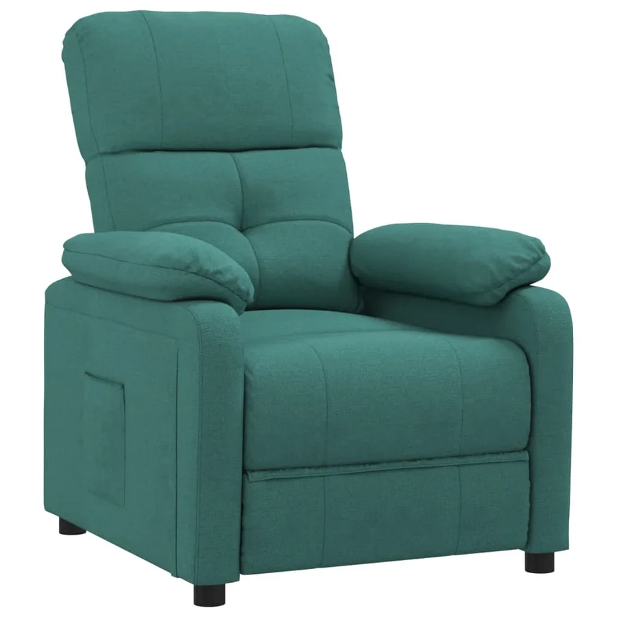 Fauteuil inclinable Vert foncé Tissu - 2