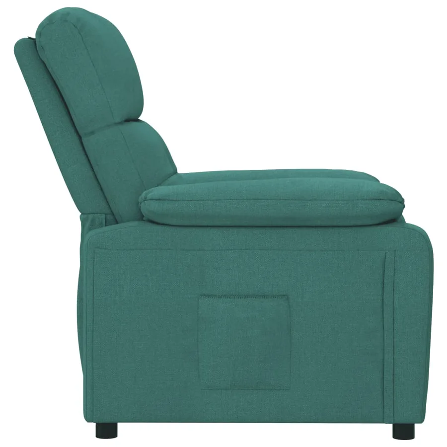 Fauteuil inclinable Vert foncé Tissu - 4