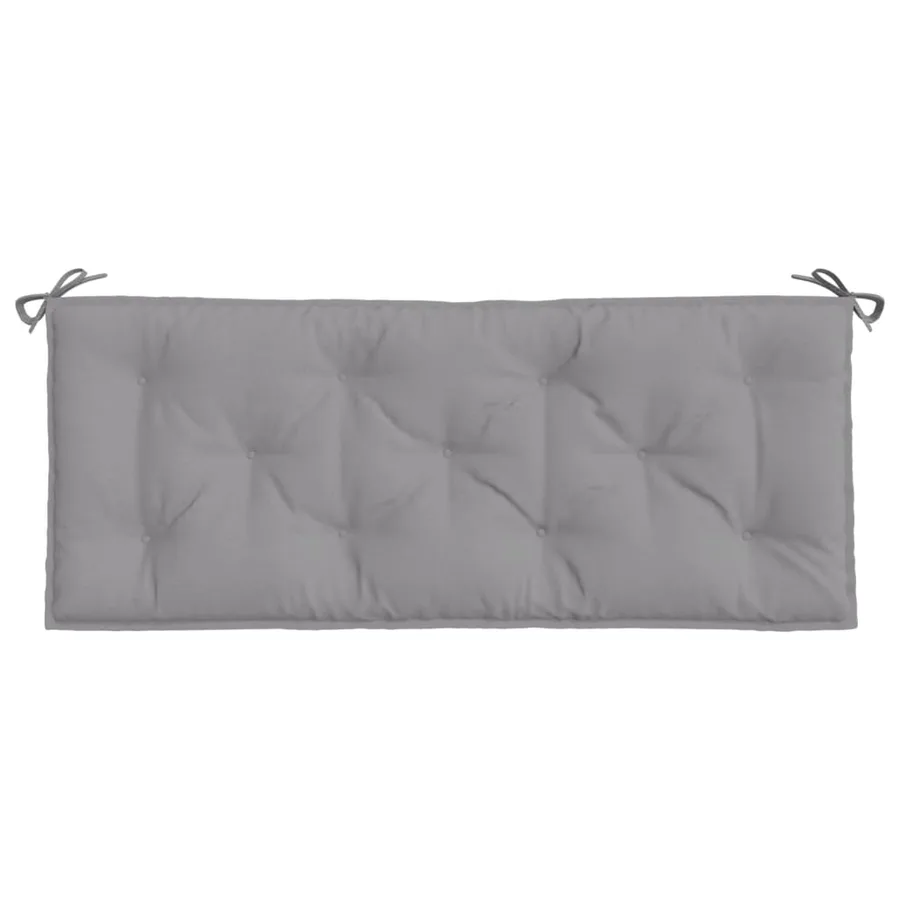 Coussin de banc de jardin gris 120x50x7 cm tissu oxford - 4