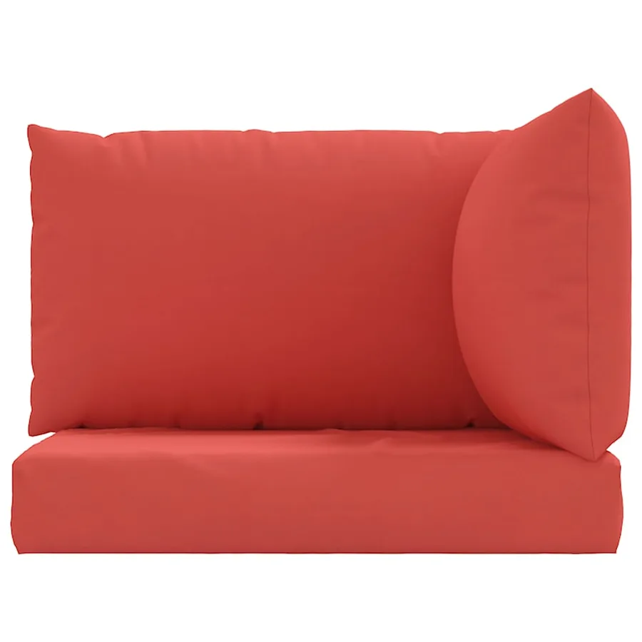 Coussins de palette lot de 3 rouge tissu oxford - 4