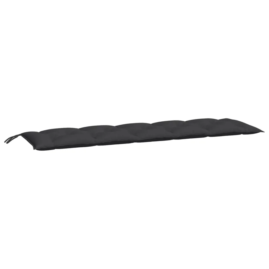 Coussin de banc de jardin noir 180x50x7 cm tissu oxford - 2