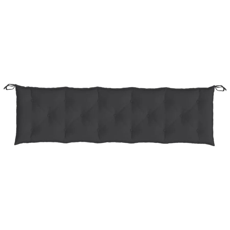 Coussin de banc de jardin noir 180x50x7 cm tissu oxford - 4