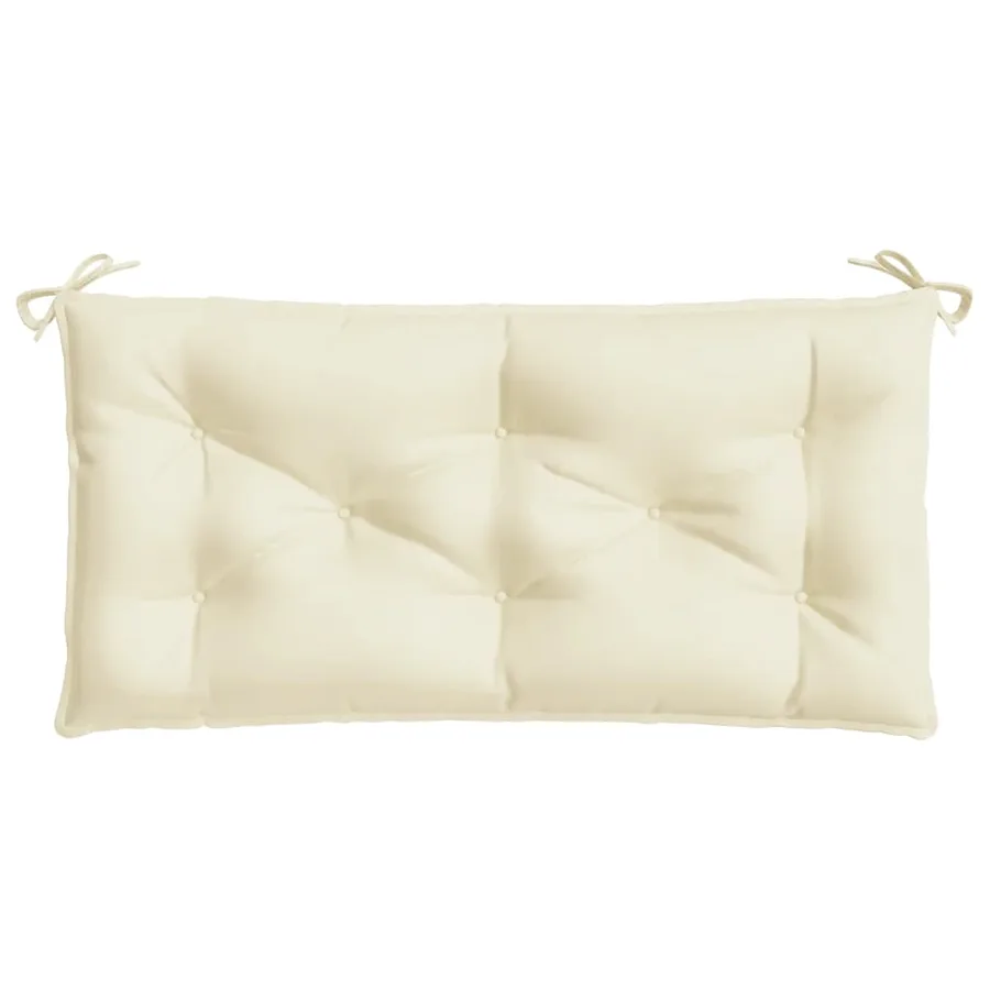 Coussins de banc jardin lot de 2 crème 100x50x7 cm tissu oxford - 5
