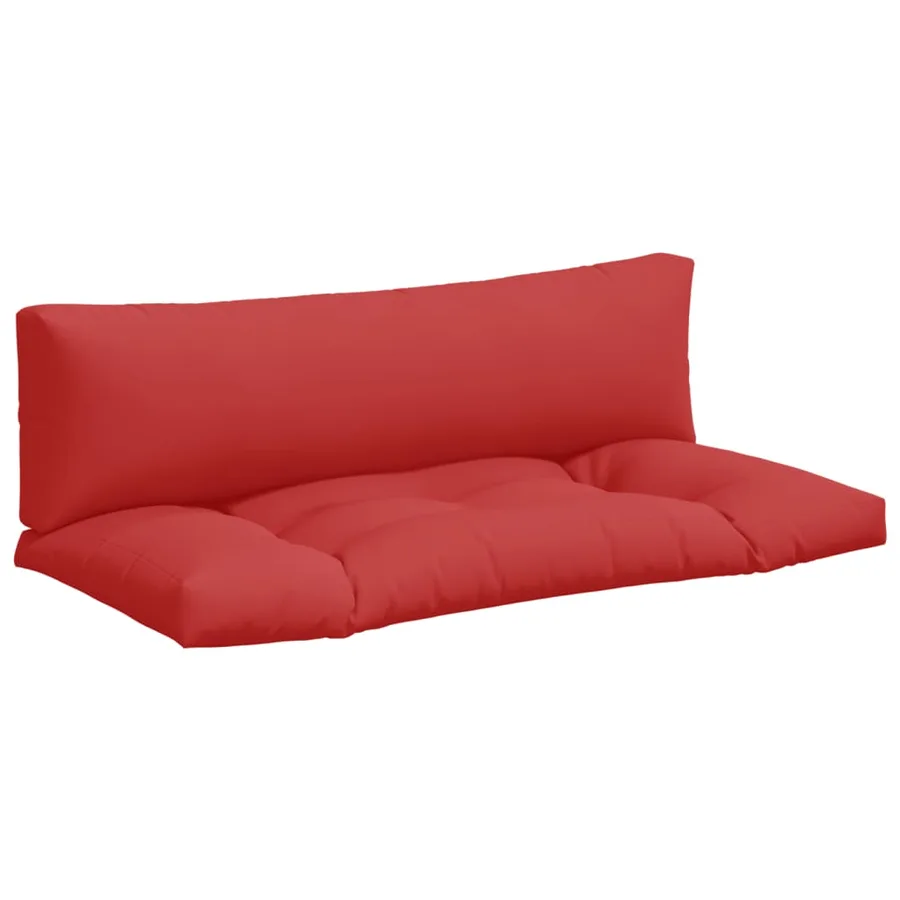 Coussins de palette lot de 2 rouge tissu - 2