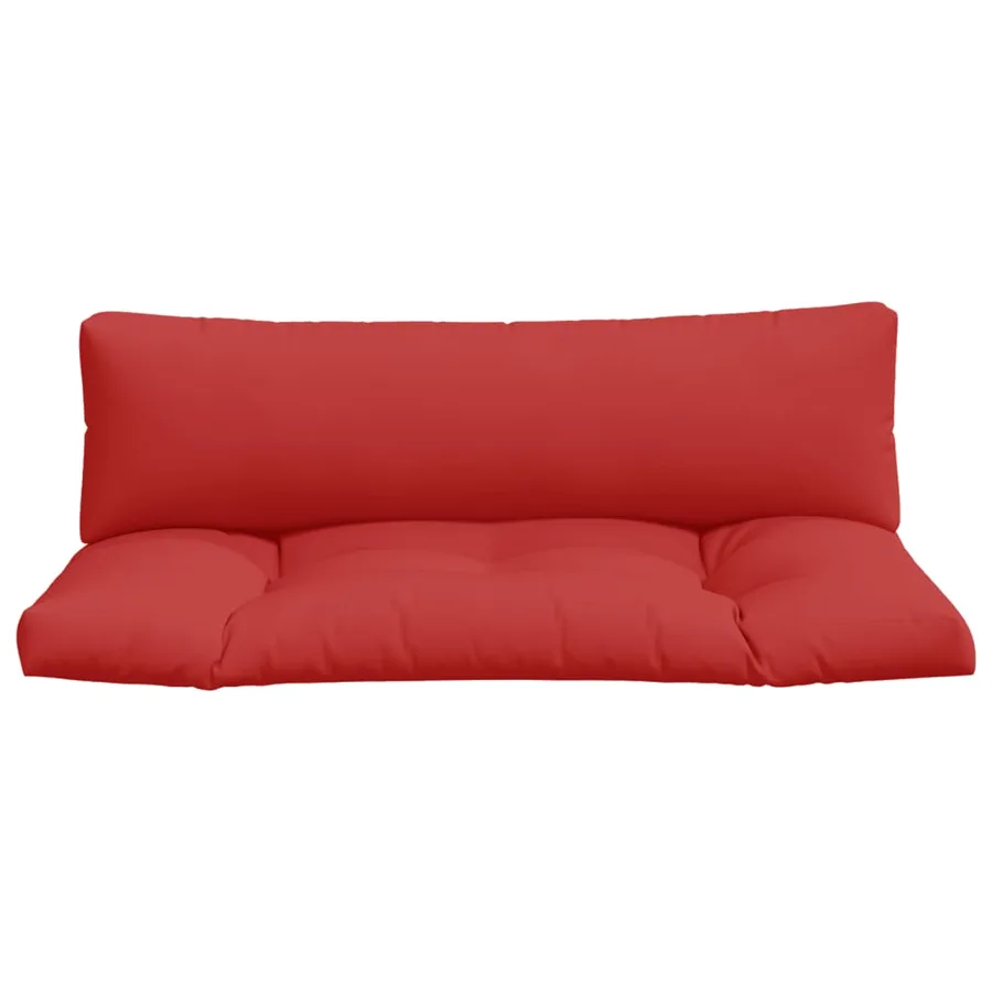 Coussins de palette lot de 2 rouge tissu - 4
