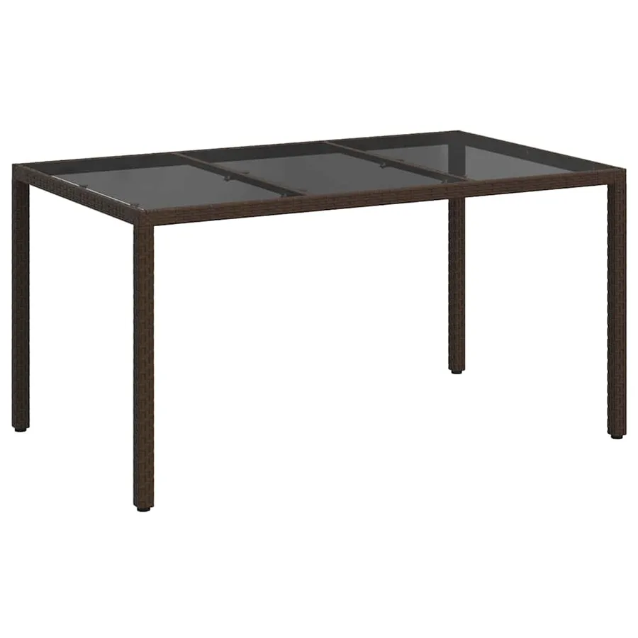 Table de Jardin Marron 150 x 90 x 75 cm polyrotin - 2