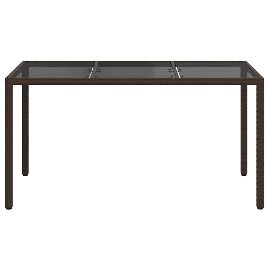 Table de Jardin Marron 150 x 90 x 75 cm polyrotin - 3