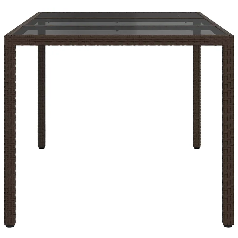 Table de Jardin Marron 150 x 90 x 75 cm polyrotin - 4