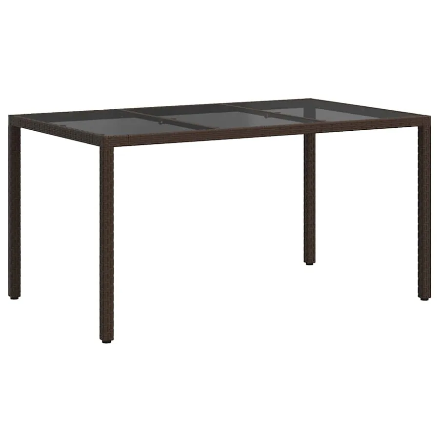 Table de Jardin Marron 150 x 90 x 75 cm polyrotin - 5