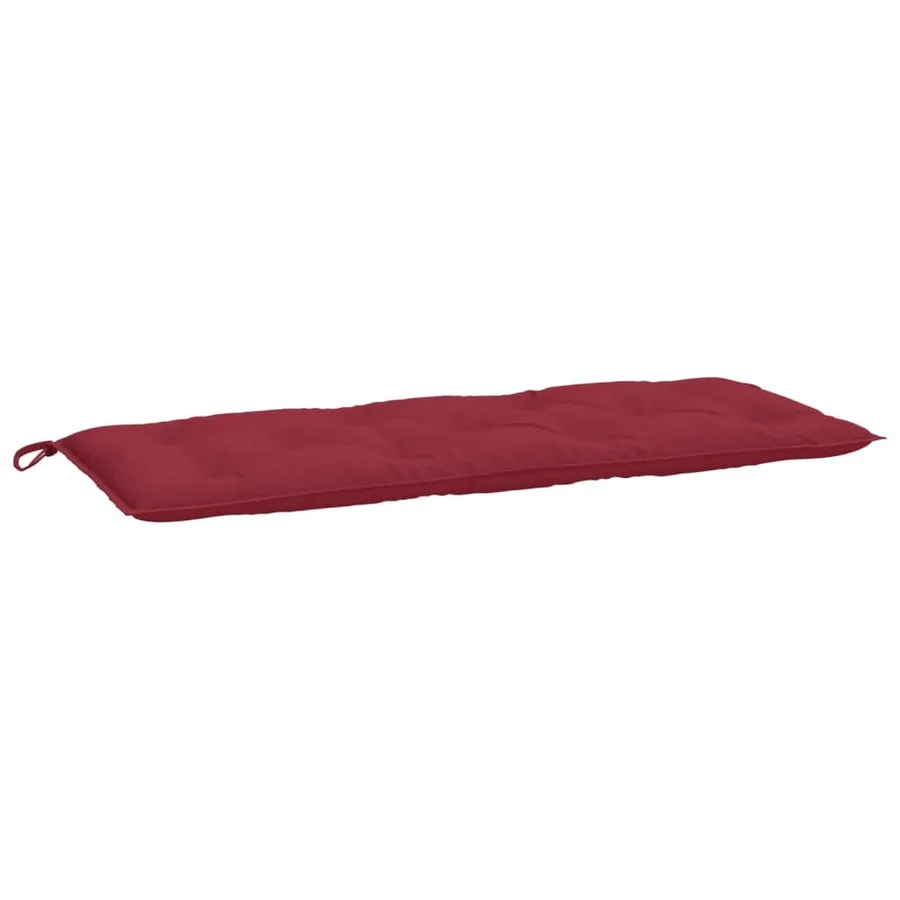 Coussin de banc de jardin rouge bordeaux 120x50x7 cm - 2