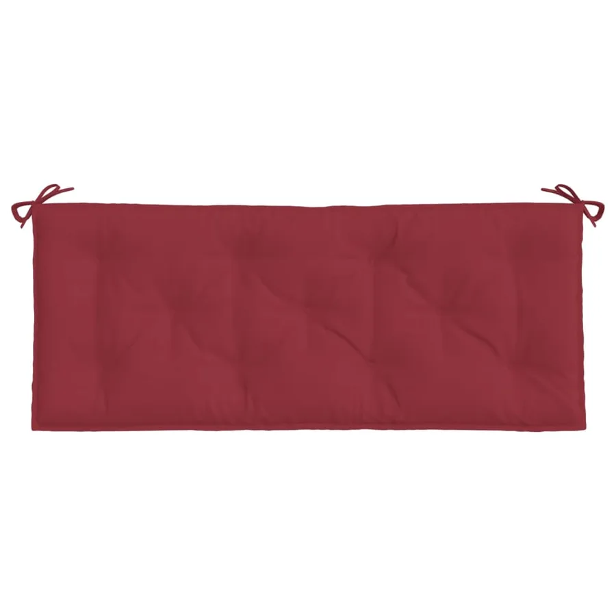 Coussin de banc de jardin rouge bordeaux 120x50x7 cm - 4