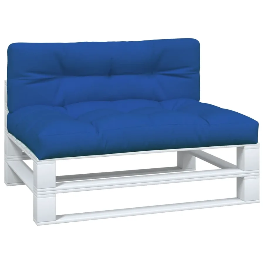 Coussins de palette lot de 2 bleu royal tissu - 3