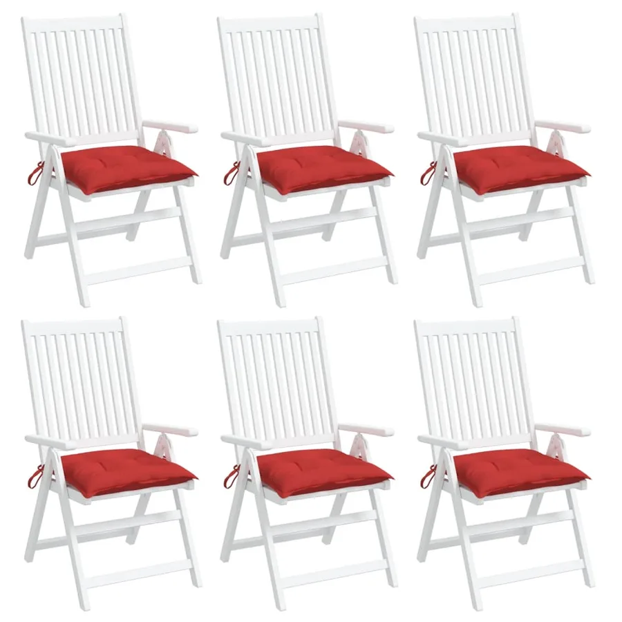 Coussins de palette lot de 6 rouge 50x50x7 cm tissu oxford - 4