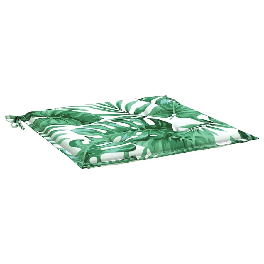 Coussins de chaise 4 pc Motif de feuille 50 x 50 x 4 cm - 4