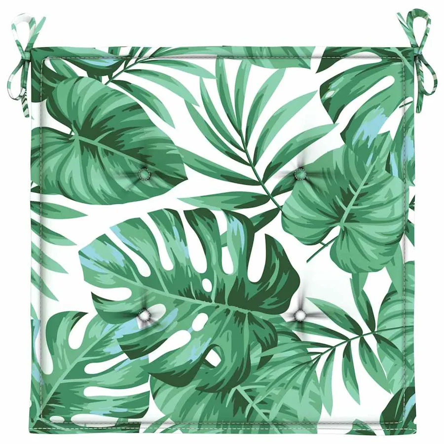 Coussins de chaise 4 pc Motif de feuille 50 x 50 x 4 cm - 5