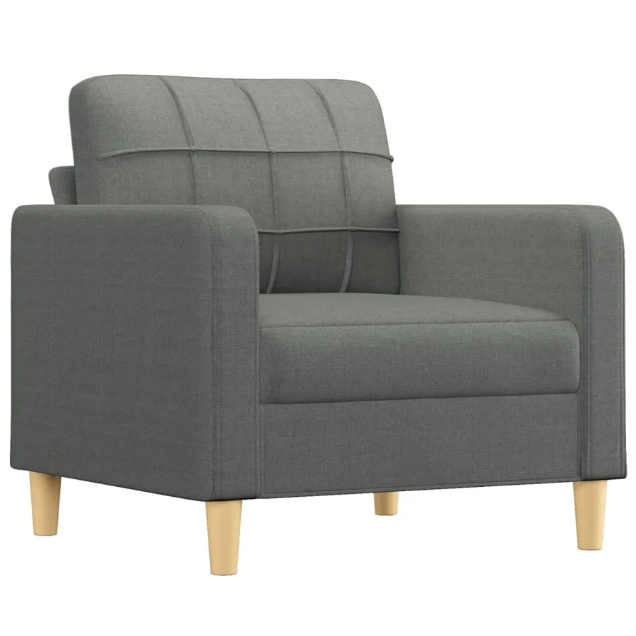 Ensemble de canapés 4 pcs avec coussins Gris foncé Tissu - 3