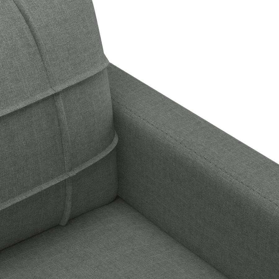 Ensemble de canapés 4 pcs avec coussins Gris foncé Tissu - 7