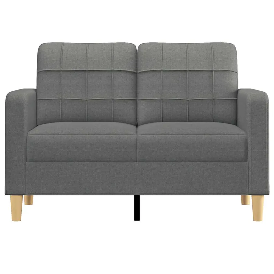 Canapé à 2 places Gris foncé 120 cm Tissu - 3