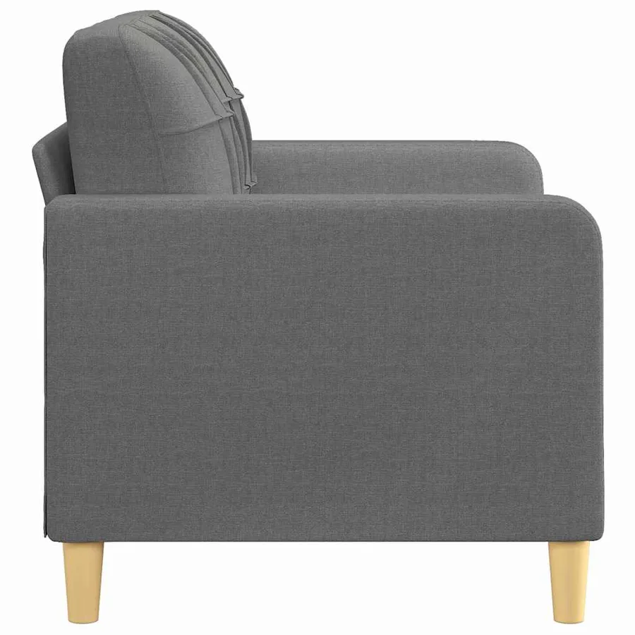 Canapé à 2 places Gris foncé 120 cm Tissu - 4