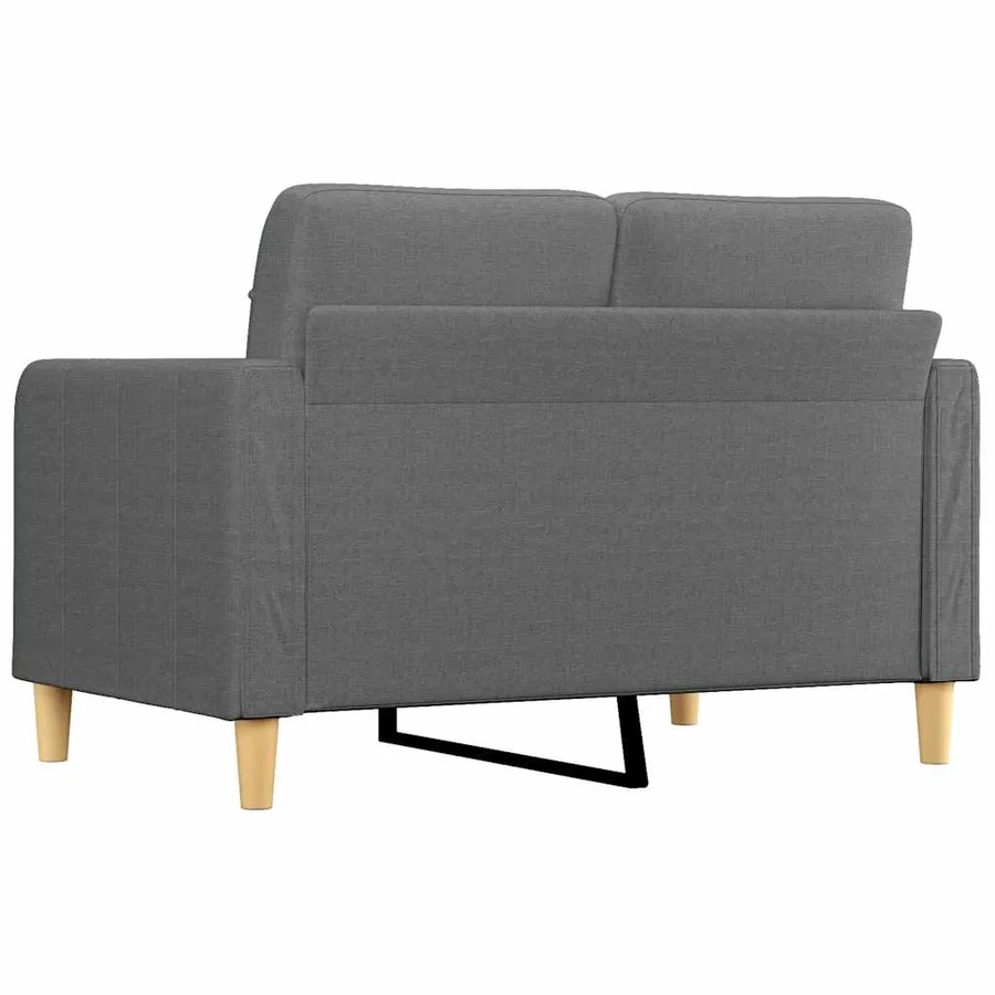 Canapé à 2 places Gris foncé 120 cm Tissu - 5