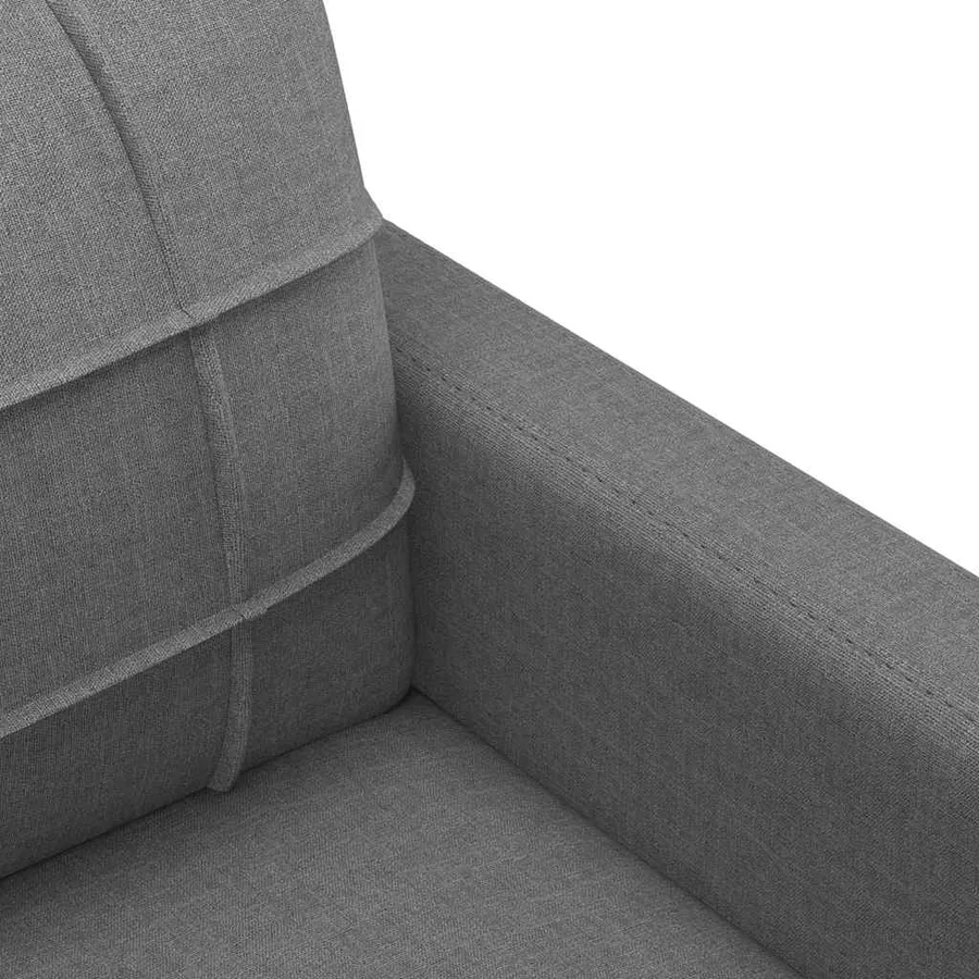 Canapé à 2 places Gris foncé 120 cm Tissu - 6