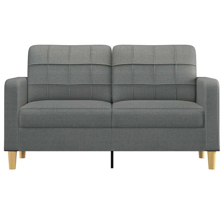 Canapé à 2 places Gris foncé 140 cm Tissu - 3
