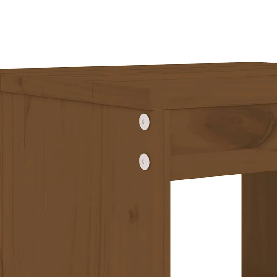 Ensemble de bar de jardin 9 pcs marron miel bois de pin massif - 5