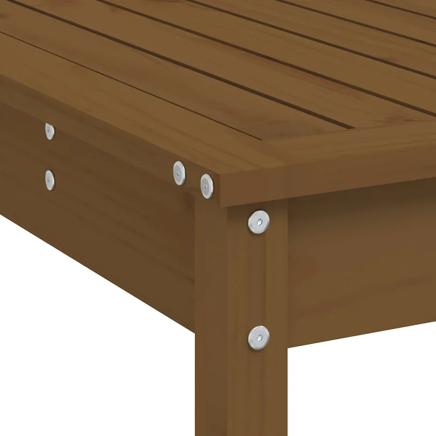 Ensemble de bar de jardin 9 pcs marron miel bois de pin massif - 7