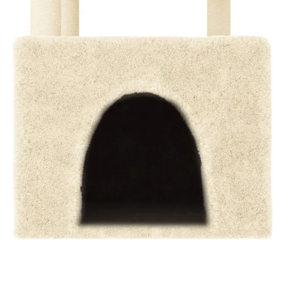 Arbre à chat avec griffoirs en sisal crème 109,5 cm - 5