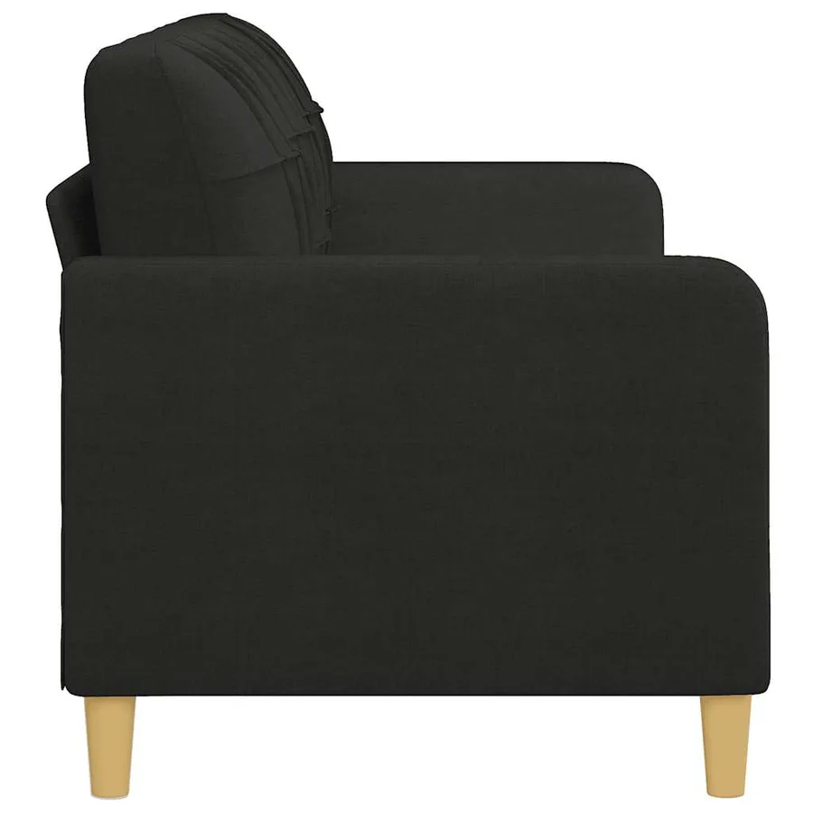 Canapé à 3 places Noir 180 cm Tissu - 4