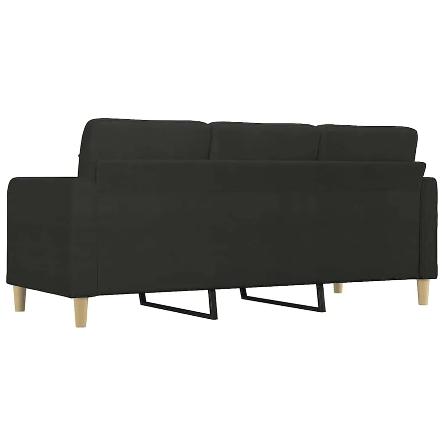 Canapé à 3 places Noir 180 cm Tissu - 5