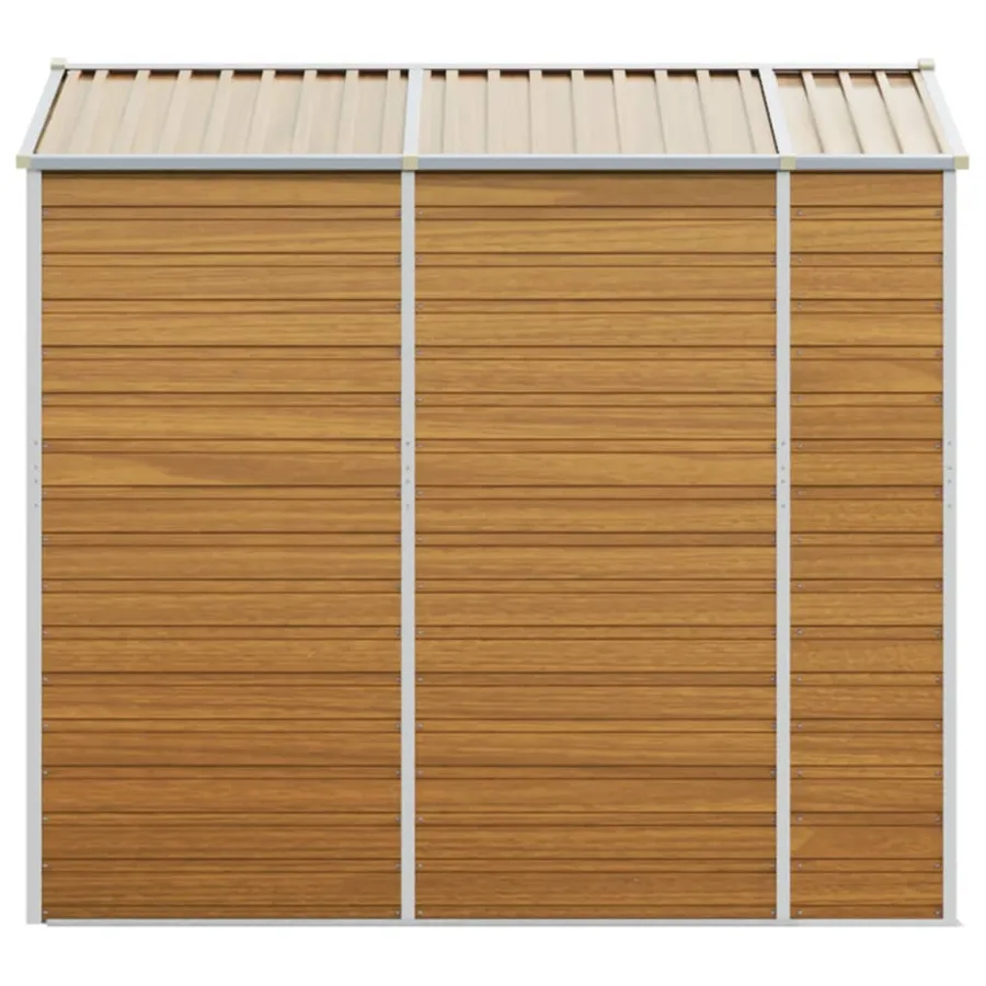 Abri de jardin marron clair 191 x 215 x 198 cm en acier galvanisé - 6